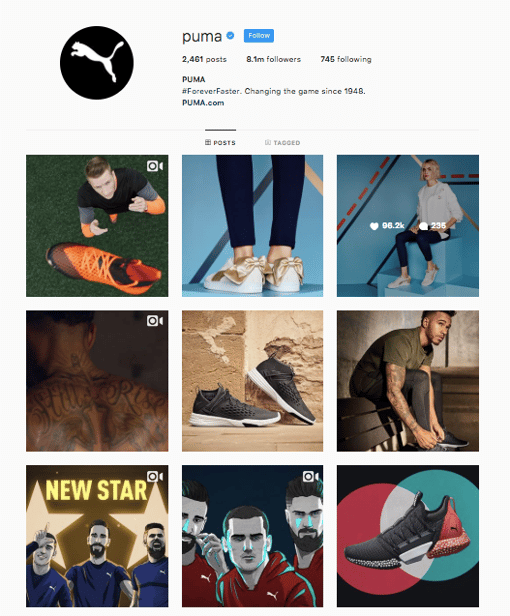 3 - adidas puma social media