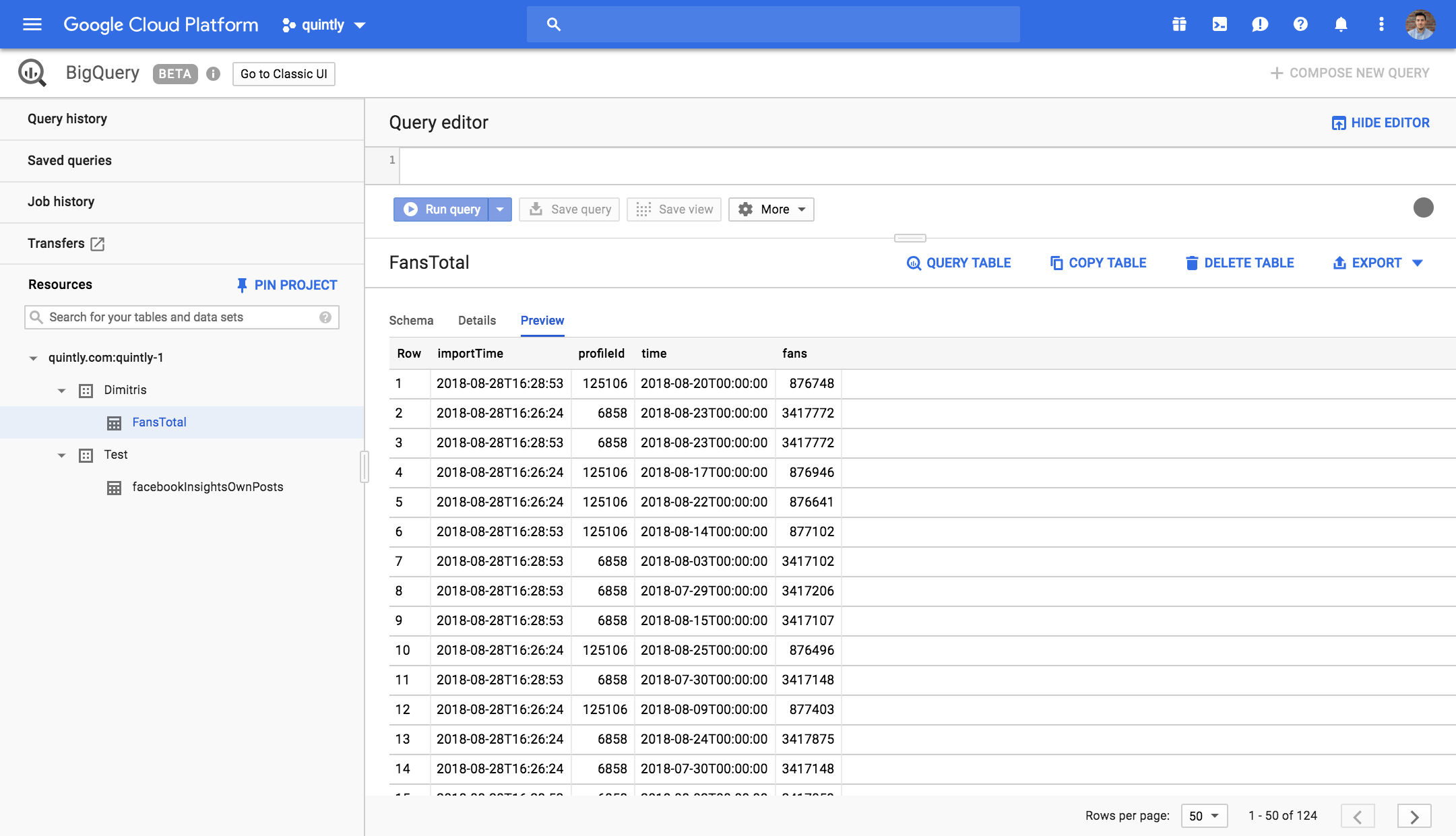 google bigquery integration