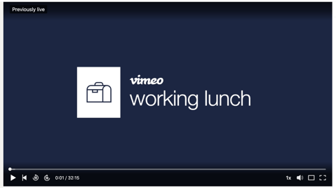 Vimeo livestream