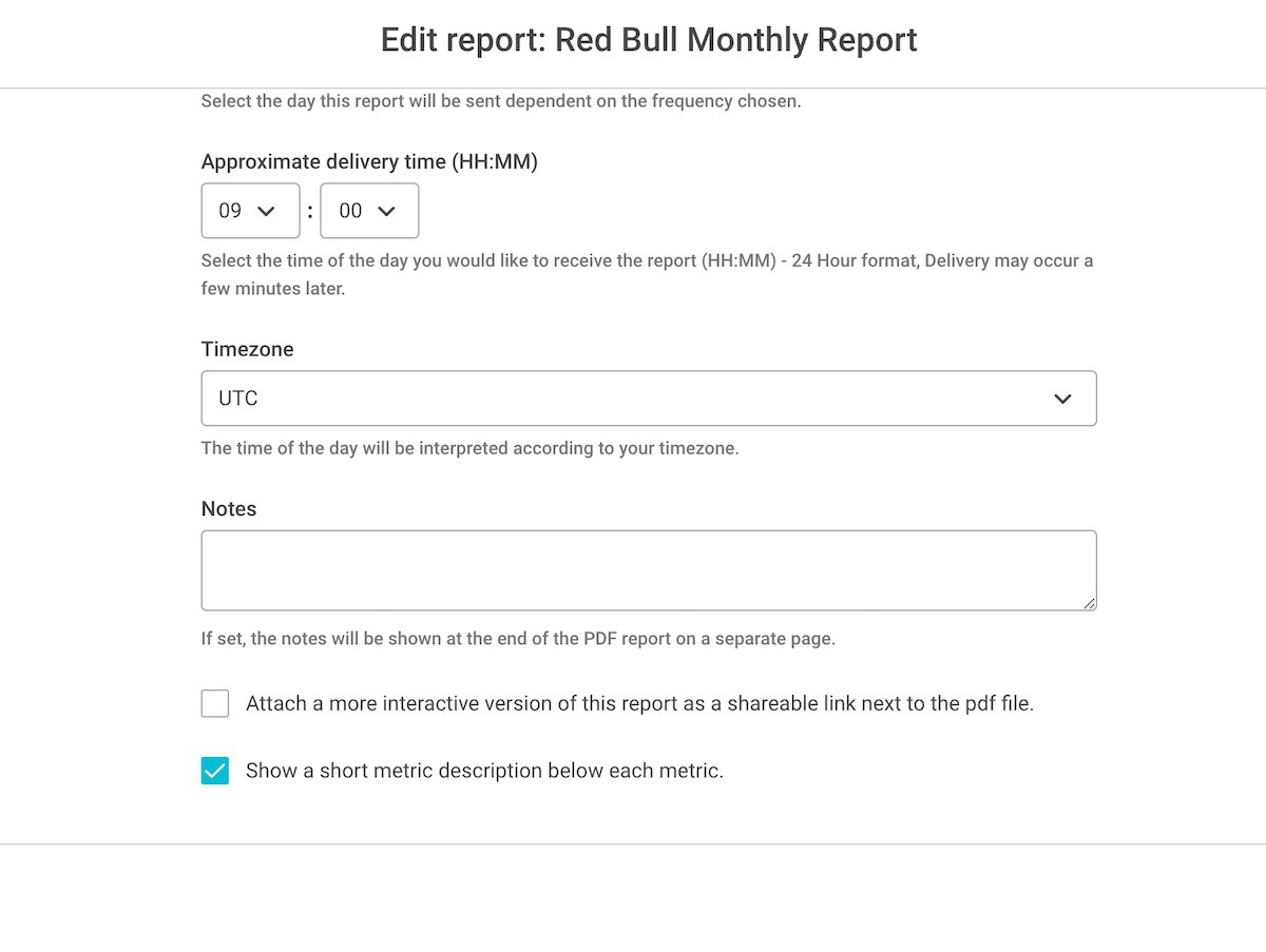 social media report template - how to export a report in quintly