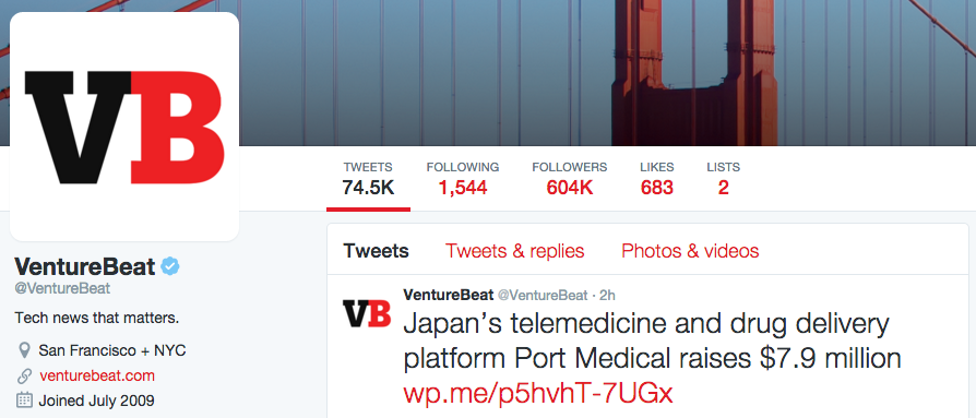 Example - Verified Twitter Profile